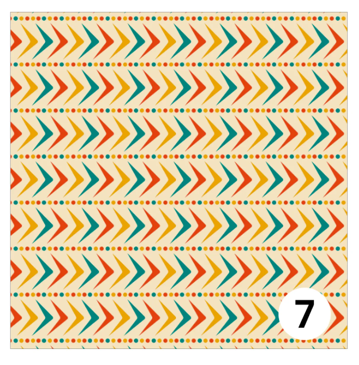 Printed Adhesive Vinyl MID CENTURY RETRO Patterns 12 x 12 inch sheet