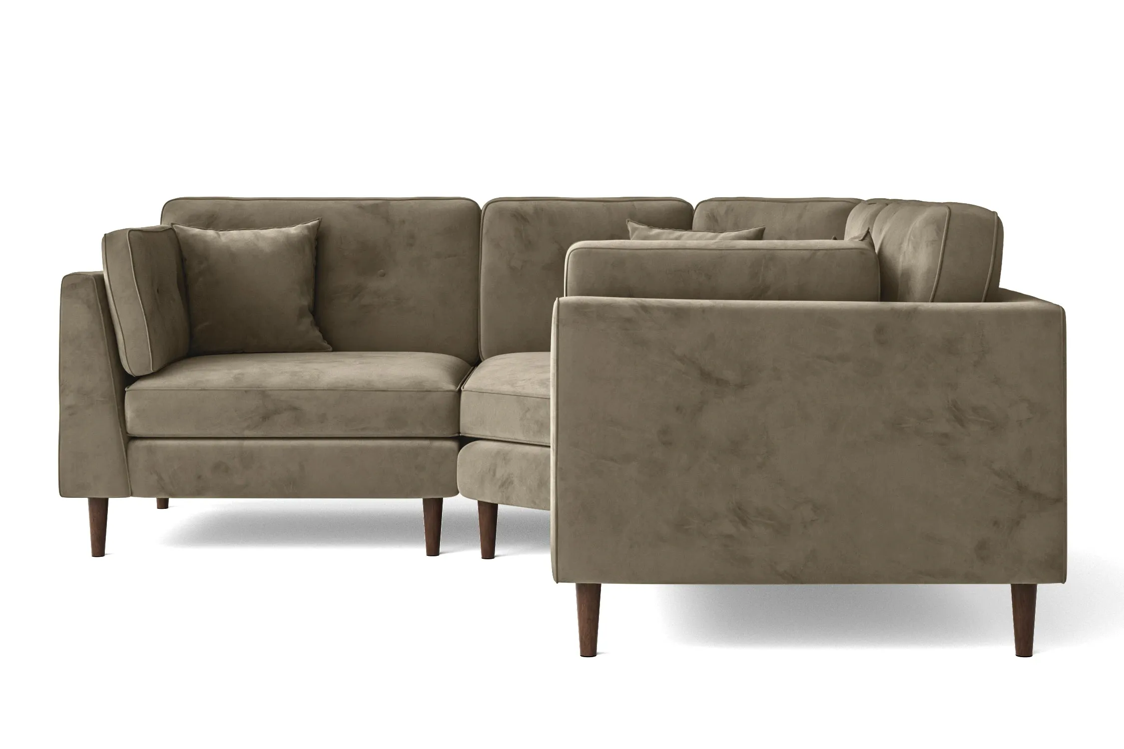Ragusa 3 Seater Corner Sofa Sand Velvet