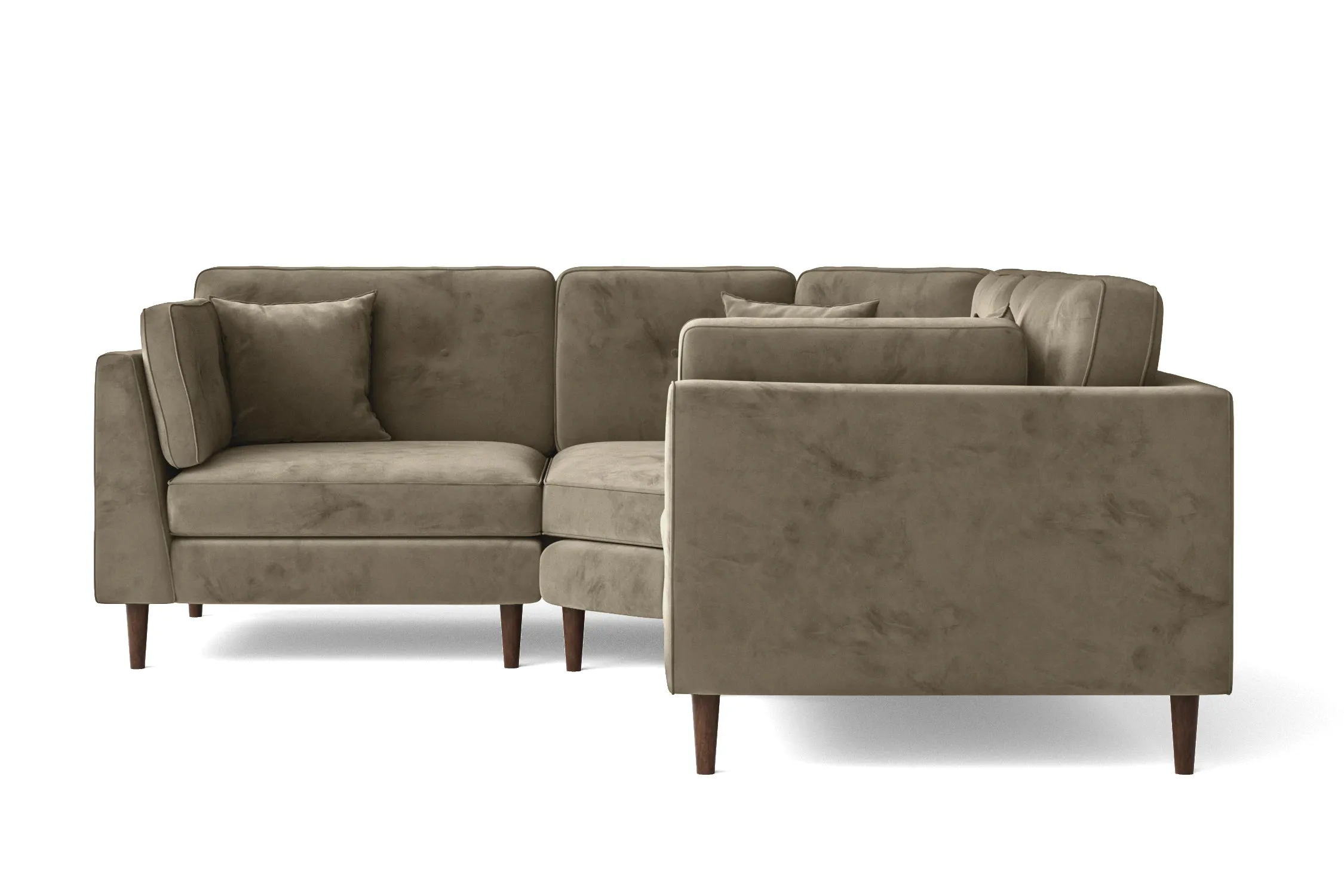 Ragusa 3 Seater Corner Sofa Sand Velvet