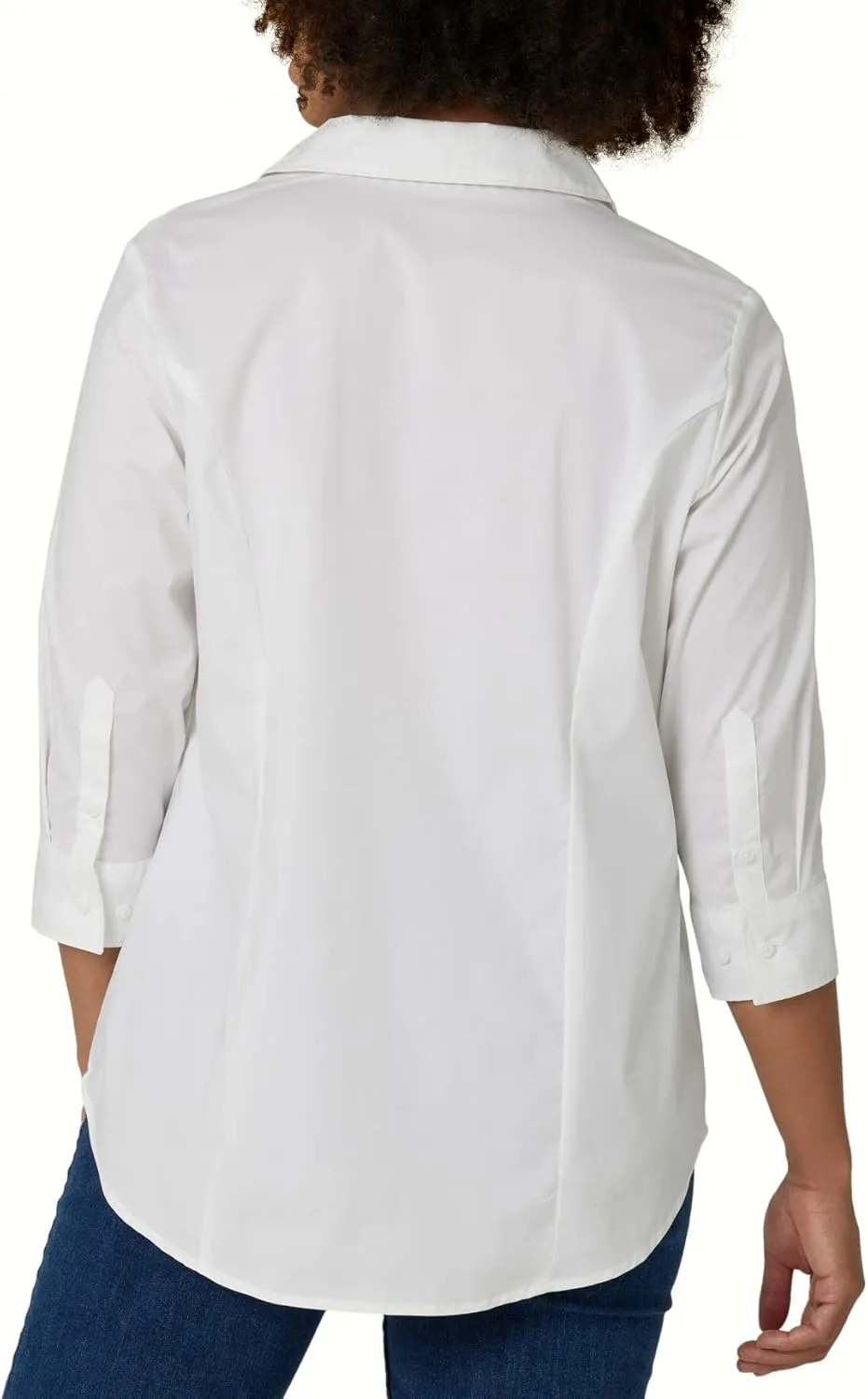 Riders by Lee Indigo Women's Plus Size Easy Care  Sleeve Woven Shirt