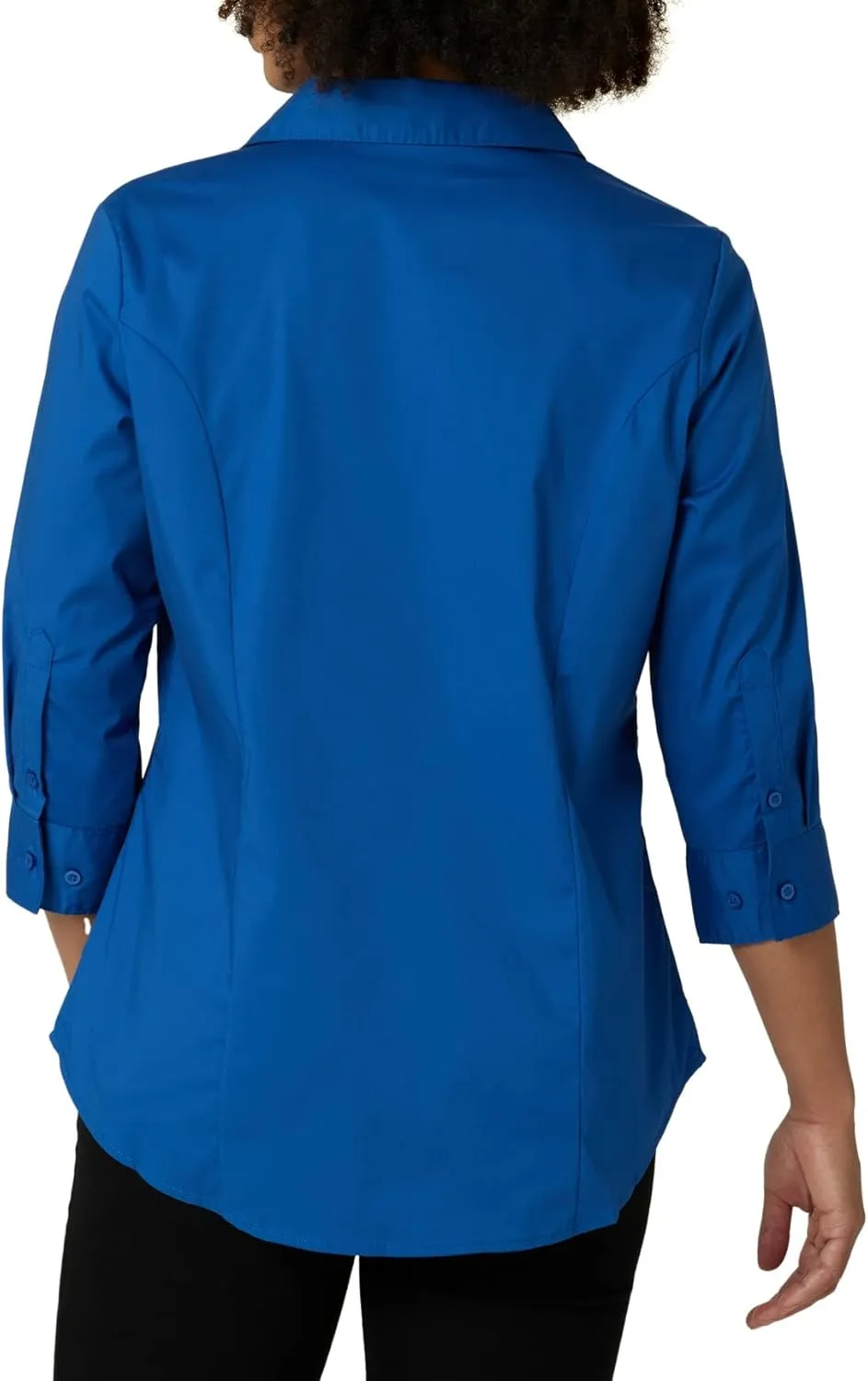 Riders by Lee Indigo Women's Plus Size Easy Care  Sleeve Woven Shirt