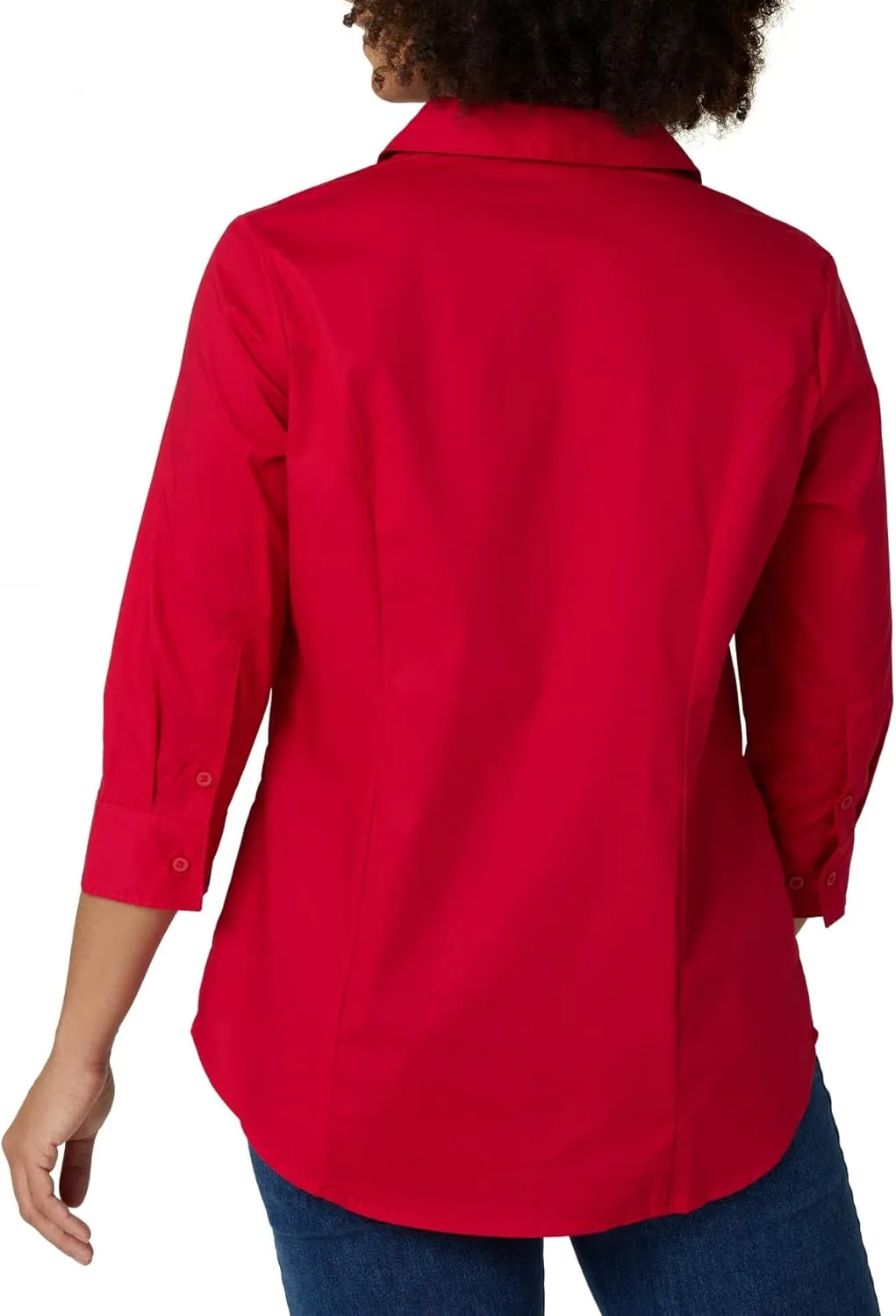 Riders by Lee Indigo Women's Plus Size Easy Care  Sleeve Woven Shirt
