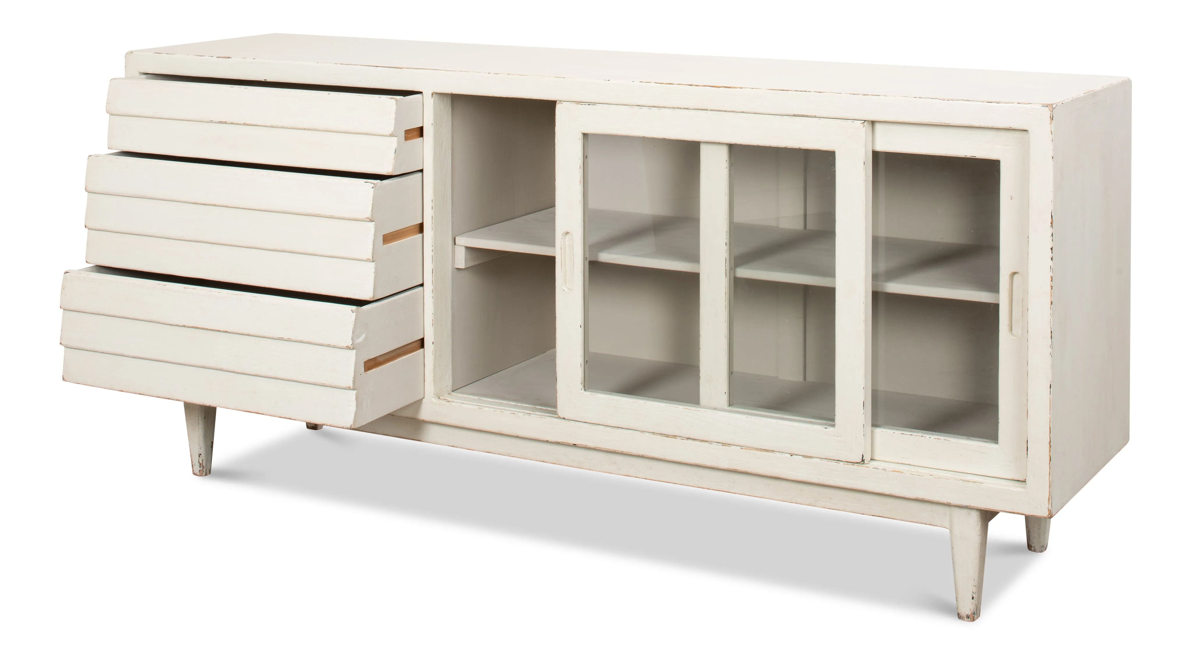 Sarreid - Reese Sideboard  Antique White - White - Transitional