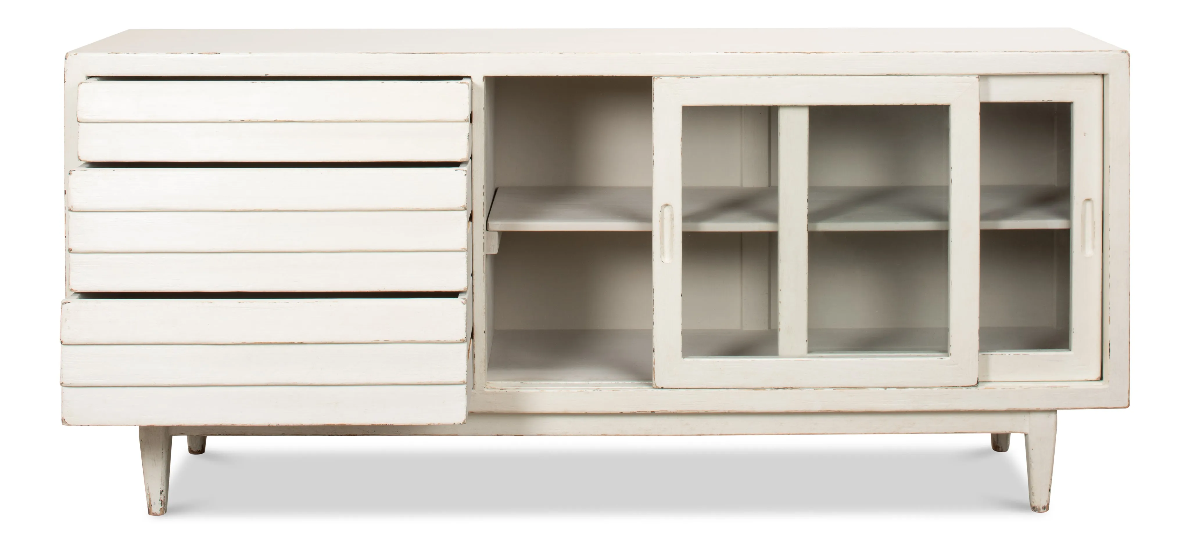 Sarreid - Reese Sideboard  Antique White - White - Transitional