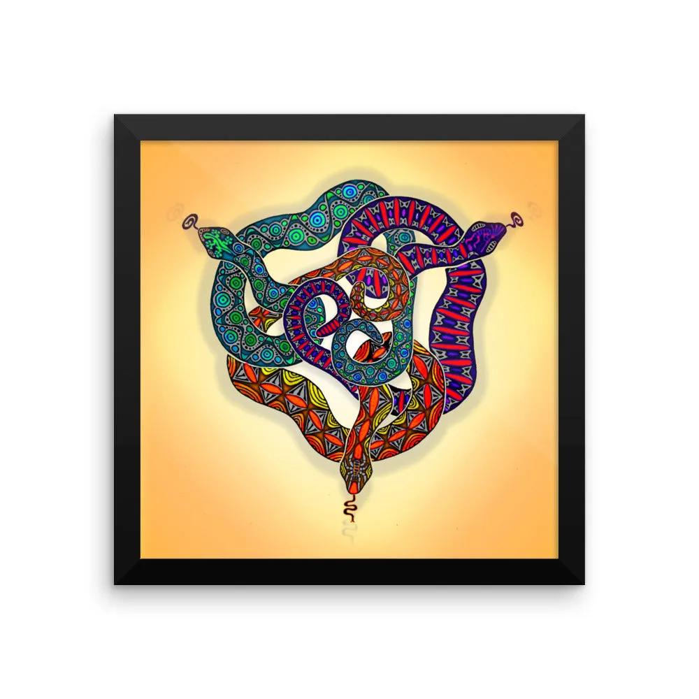 SNAKES CIRCLE Framed poster