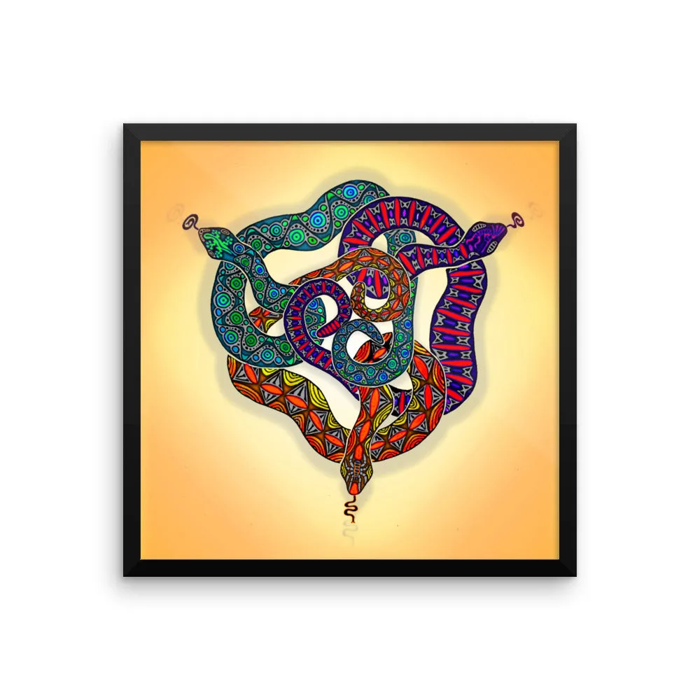 SNAKES CIRCLE Framed poster