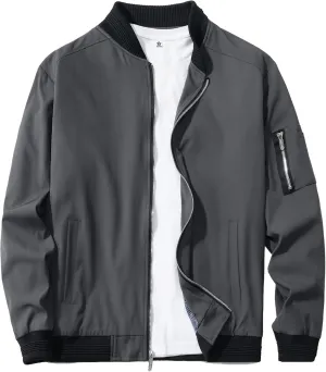 URBANFIND Men's Slim Fit Lightweight Sportswear Jacket Casual Bomber Jacket