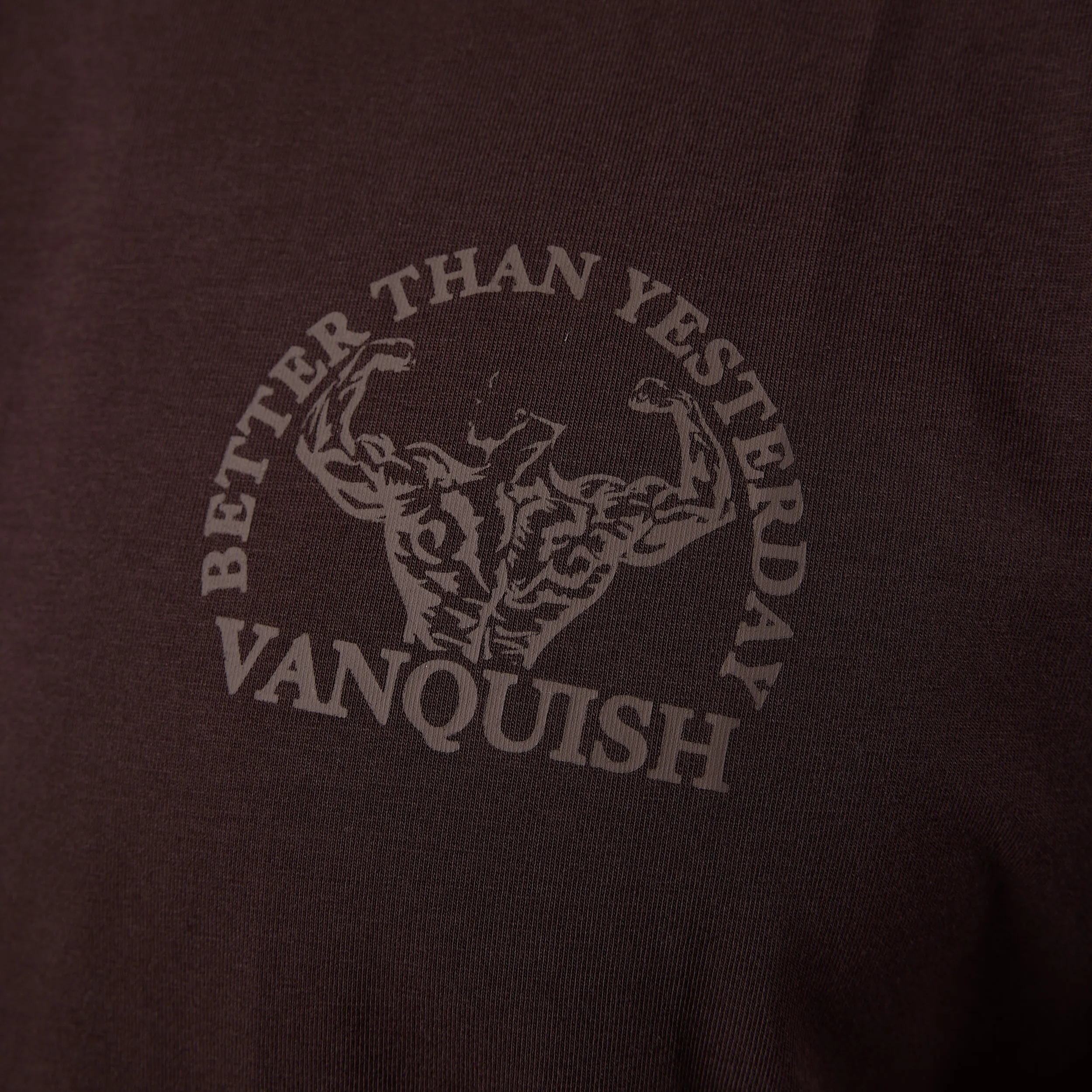 Vanquish Dark Brown Unconquerable Strength Oversized T Shirt