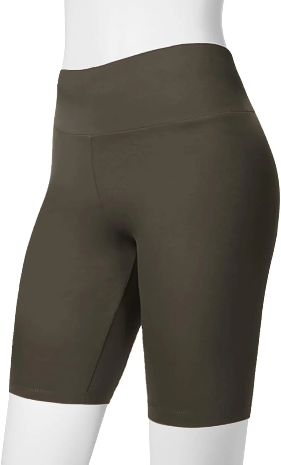 Women's Biker Shorts Buttery Soft High Waist Mid Thigh Cotton Spandex Pants