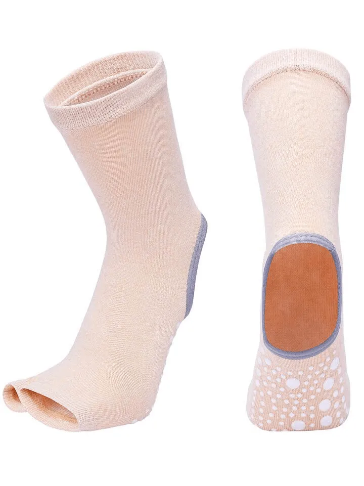 Women's Open Toe Non-Slip Yoga Socks with Silicone Sole - SF0327