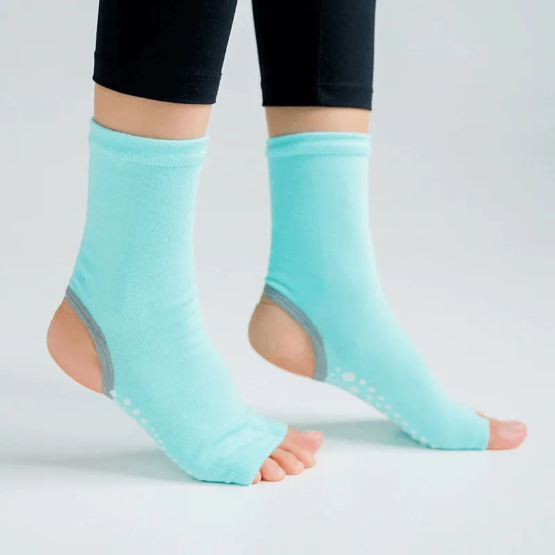 Women's Open Toe Non-Slip Yoga Socks with Silicone Sole - SF0327