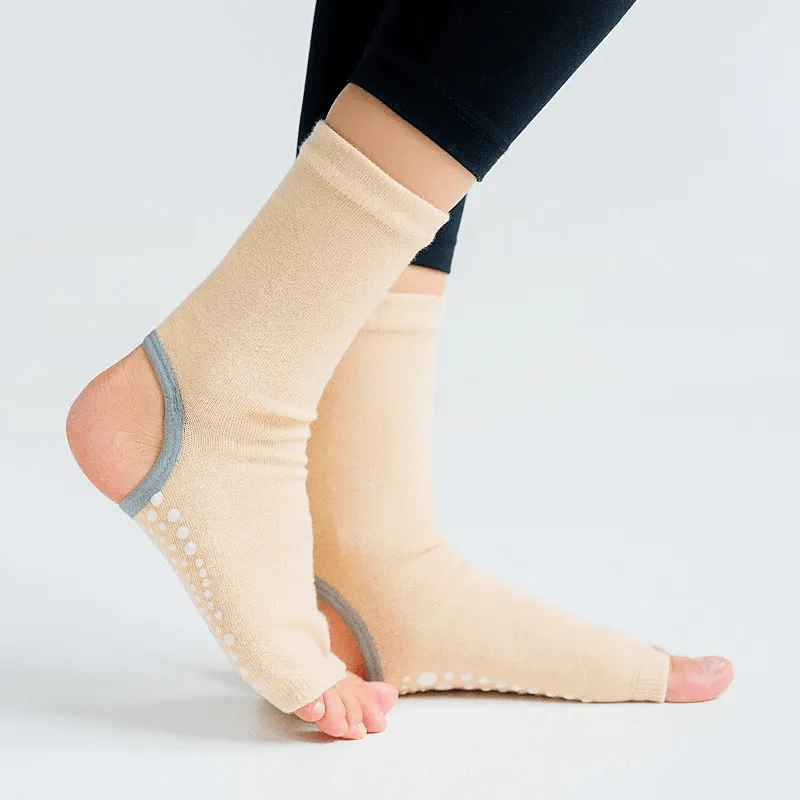 Women's Open Toe Non-Slip Yoga Socks with Silicone Sole - SF0327