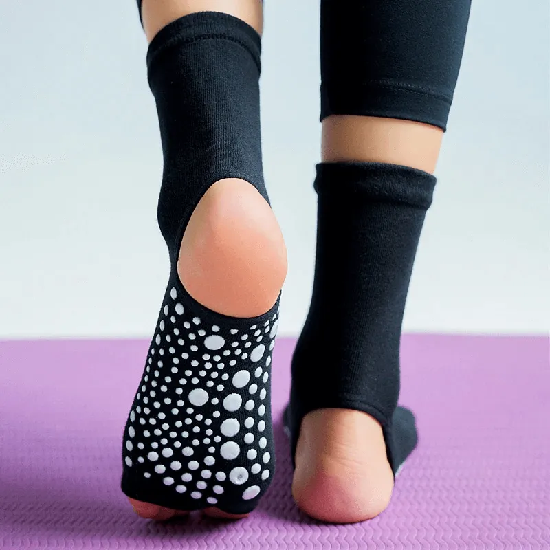 Women's Open Toe Non-Slip Yoga Socks with Silicone Sole - SF0327