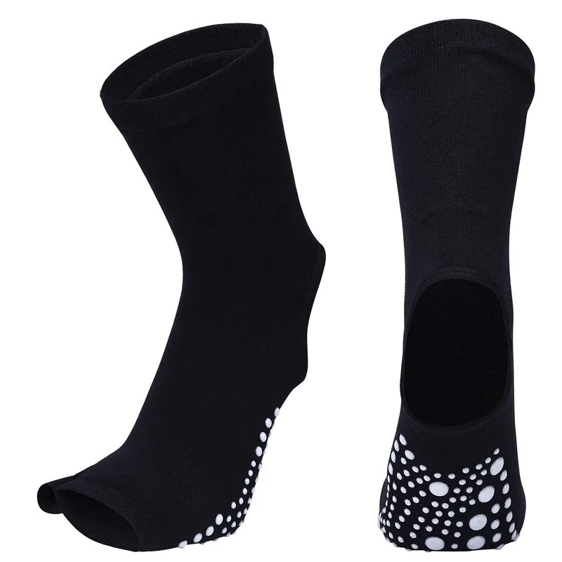 Women's Open Toe Non-Slip Yoga Socks with Silicone Sole - SF0327